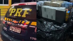 Carga foi apreendida pela PRF. (Foto: Divulgação)