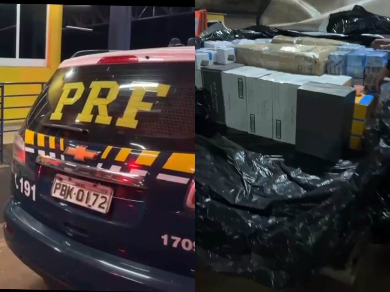 Carga foi apreendida pela PRF. (Foto: Divulgação)