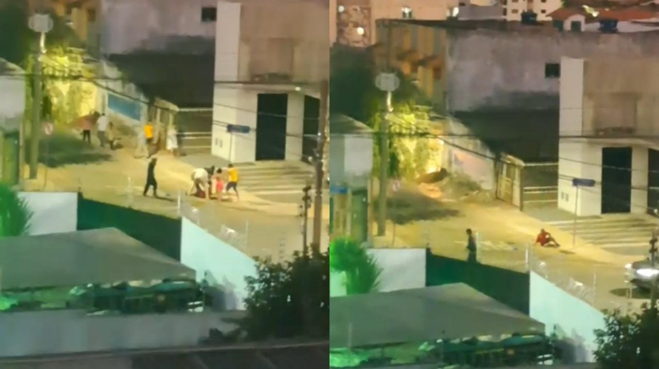 Vídeo mostra homem sendo linchado no Centro de Anápolis; imagens são assustadoras