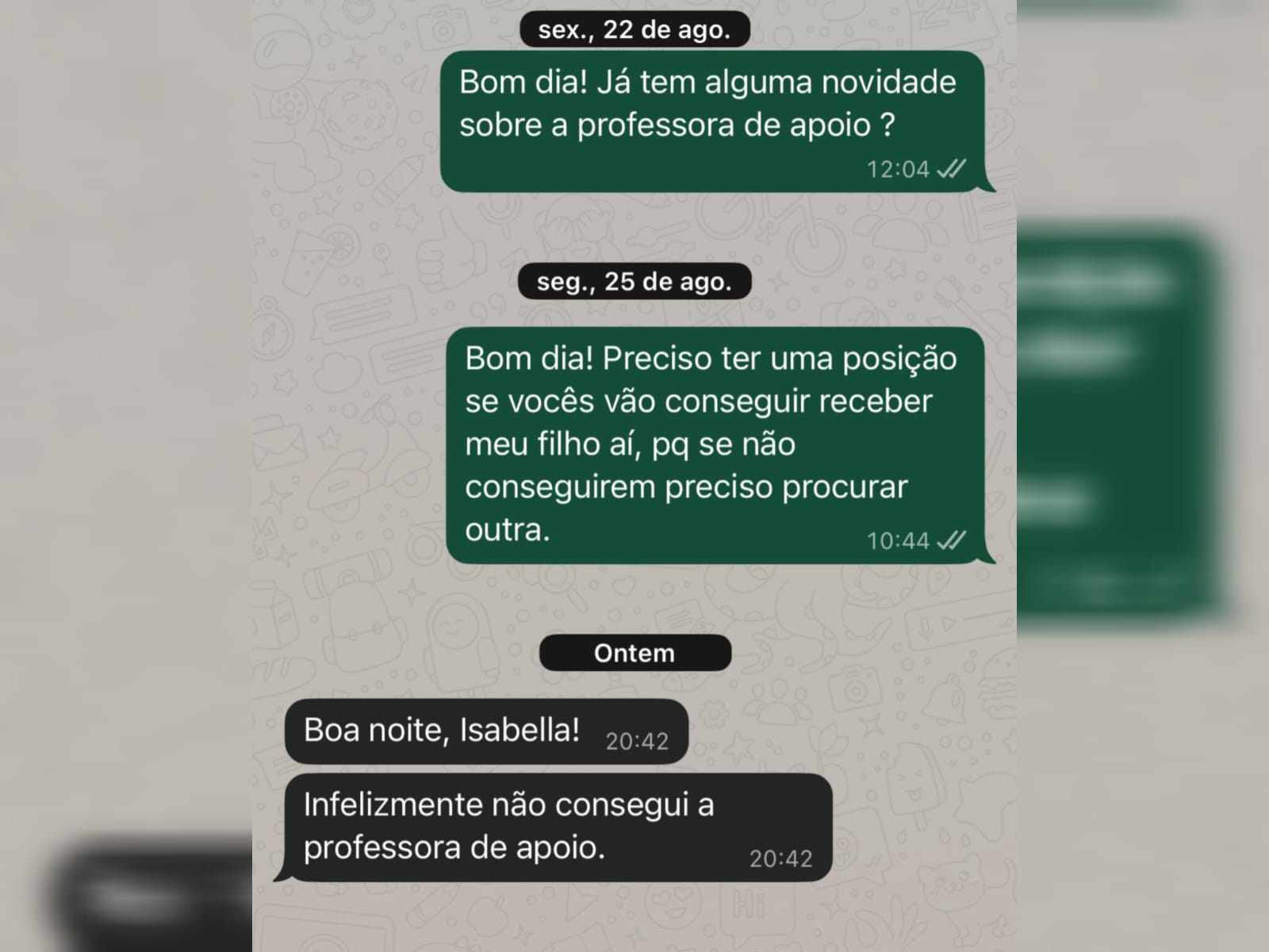 Após duas semanas sem retorno, escola afirmou não ter encontrado um monitor. (Foto: Reprodução)