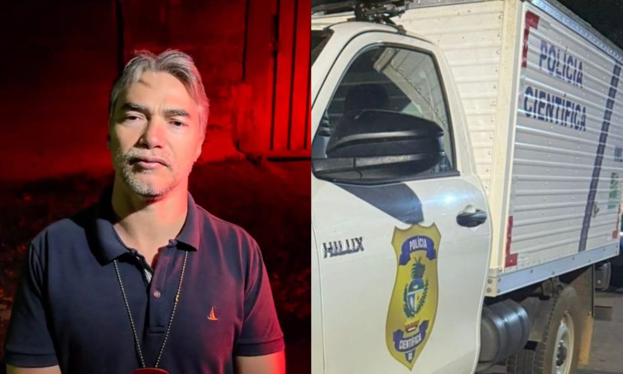 Delegado Cleiton Lobo esteve na cena do homicídio para dar prosseguimento às investigações. (Foto: 105.7 FM)