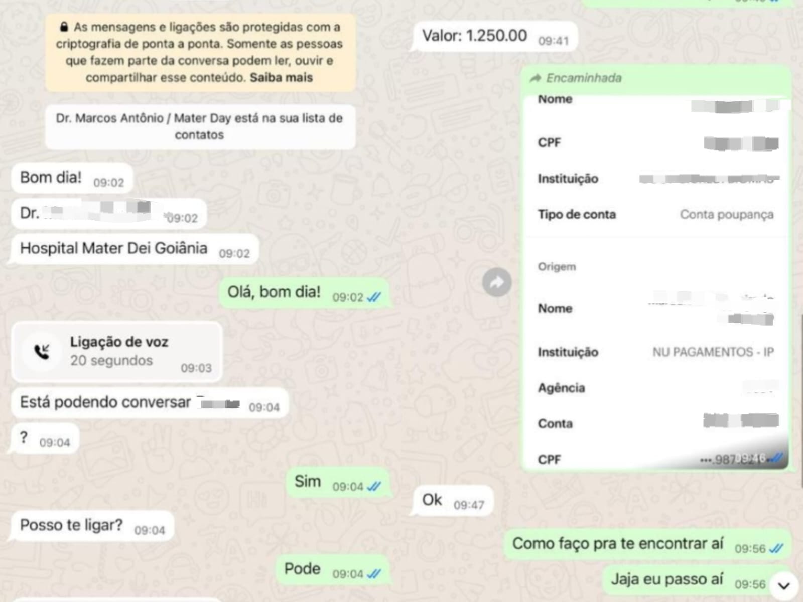 Se identificando como médico, golpista convenceu vítima a passar os valores. (Foto: reprodução)