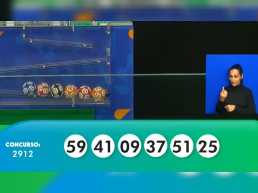 Resultado da Mega-Sena 2912. (Foto: Reprodução)