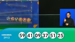 Resultado da Mega-Sena 2912. (Foto: Reprodução)