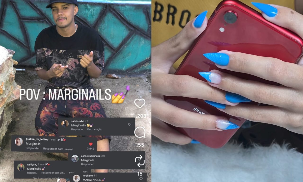 Designer de unhas viralizou por conta do profissionalismo e aparência. (Foto: @alerrandro_nails)