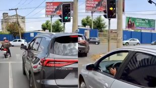 Motorista de aplicativo lamentou o comportamento de motoristas no trânsito de Anápolis. (Foto: @99viajante)