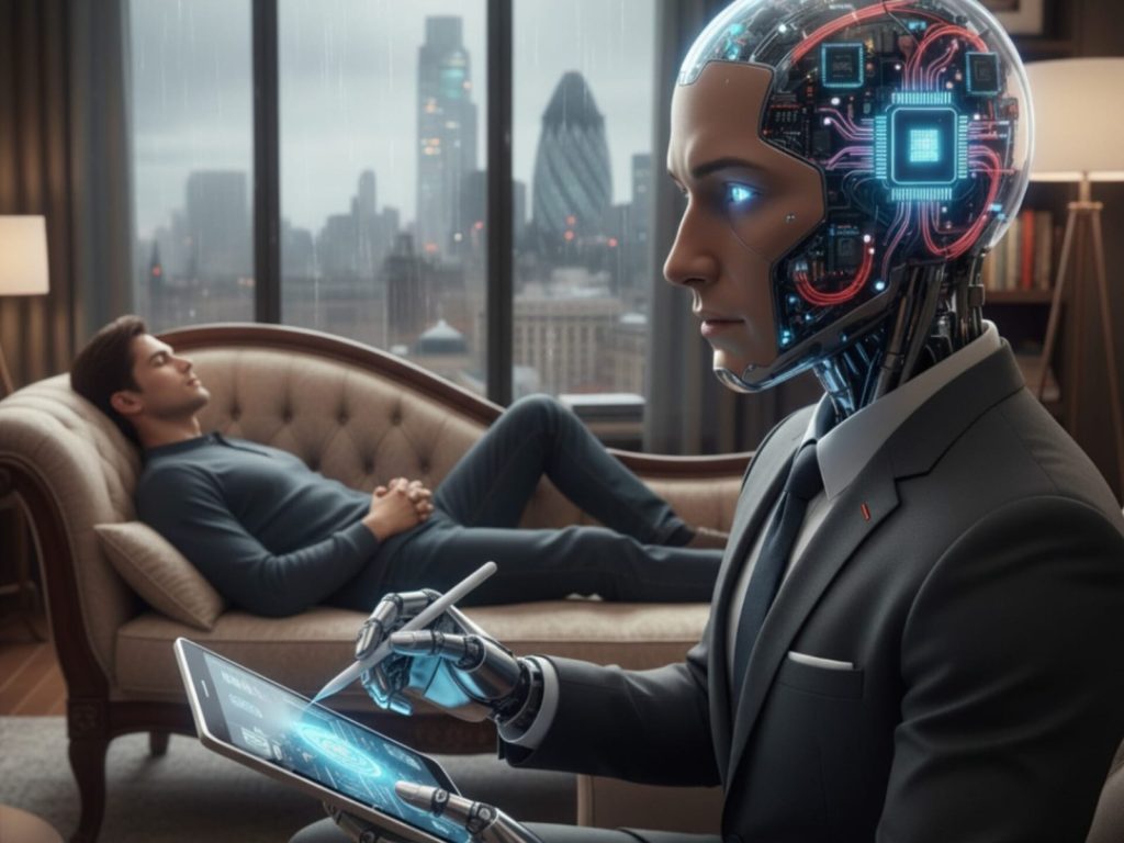 Atendimentos psicológicos através de inteligências artificiais vem preocupando especialistas. (Foto: Ilustração/Gemini) GPT