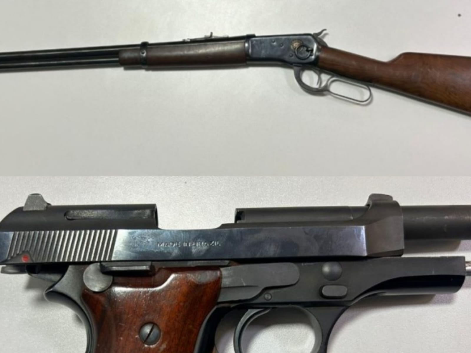 Armas e munições foram apreendidas pelas autoridades. (Foto: Reprodução)