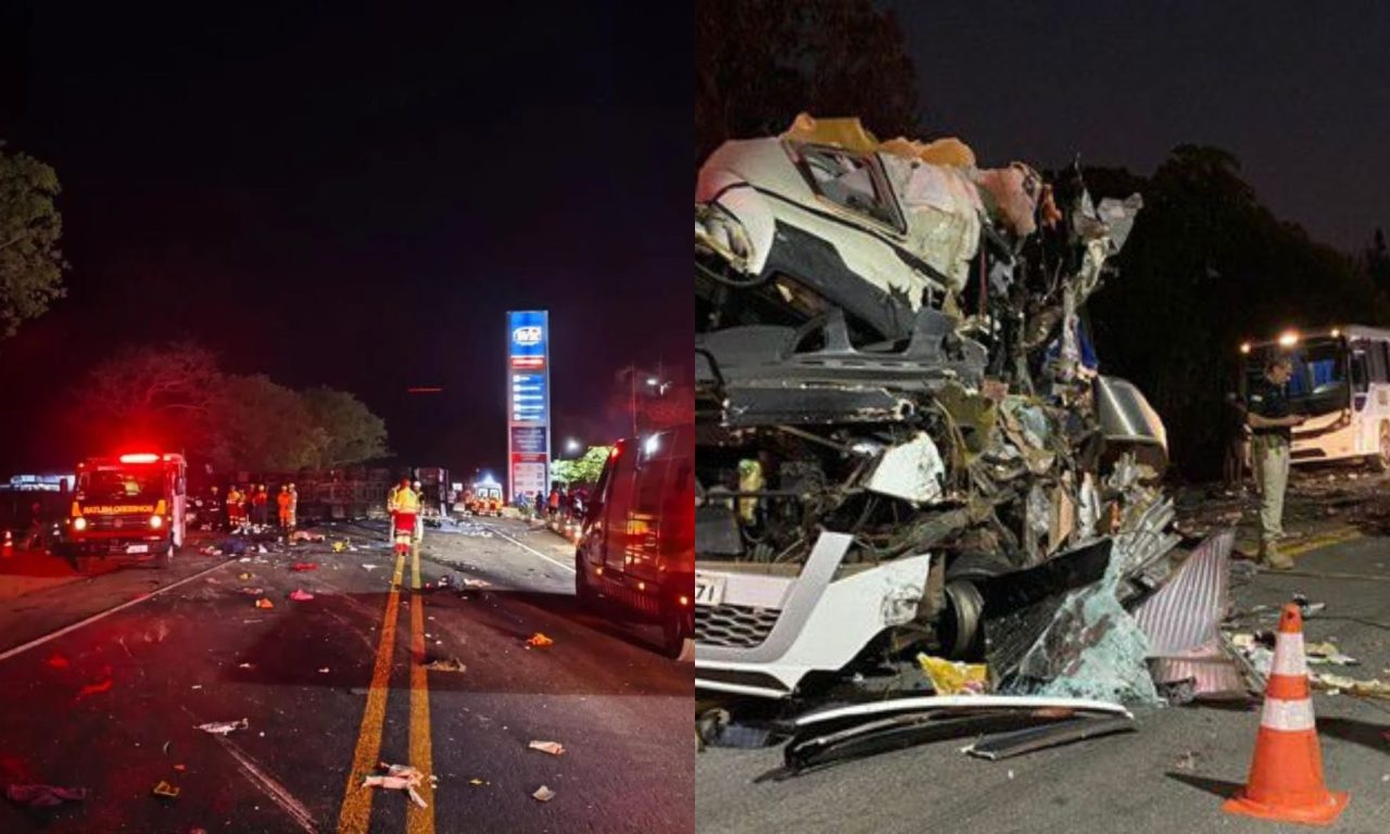 Trecho norte da BR-153 foi cenário da colisão que matou três estudantes e um motorista a caminho da UFG, e também da colisão que matou oito pessoas - seis da mesma família.