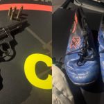Policiais encontraram armas e chuteiras com os suspeitos.