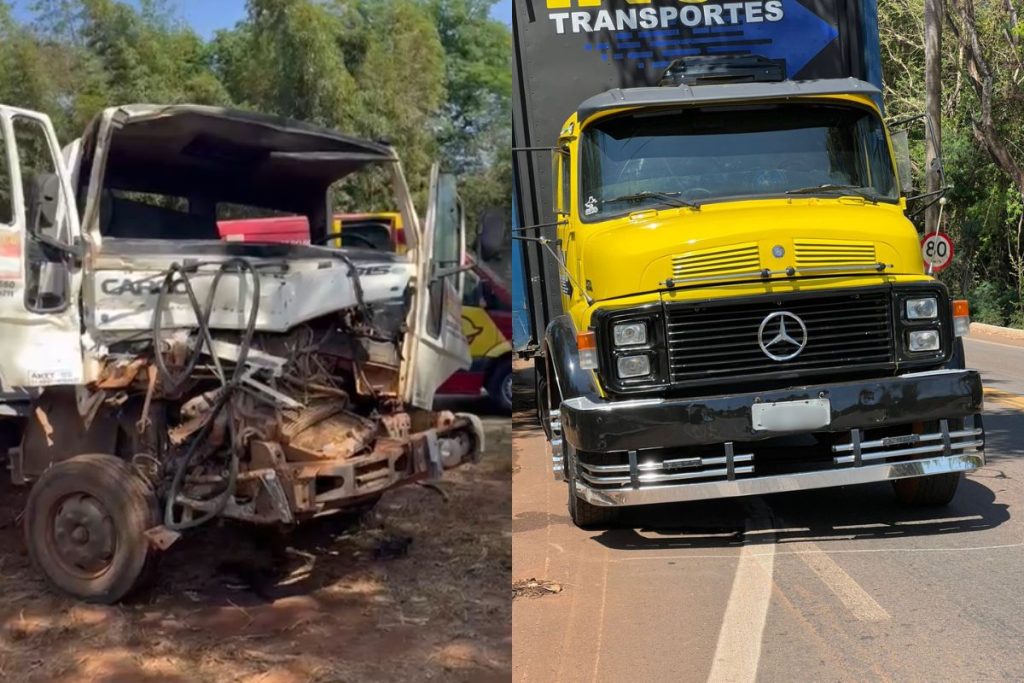 Duas pessoas ficam feridas após acidente envolvendo caminhões, entre Nerópolis e Anápolis