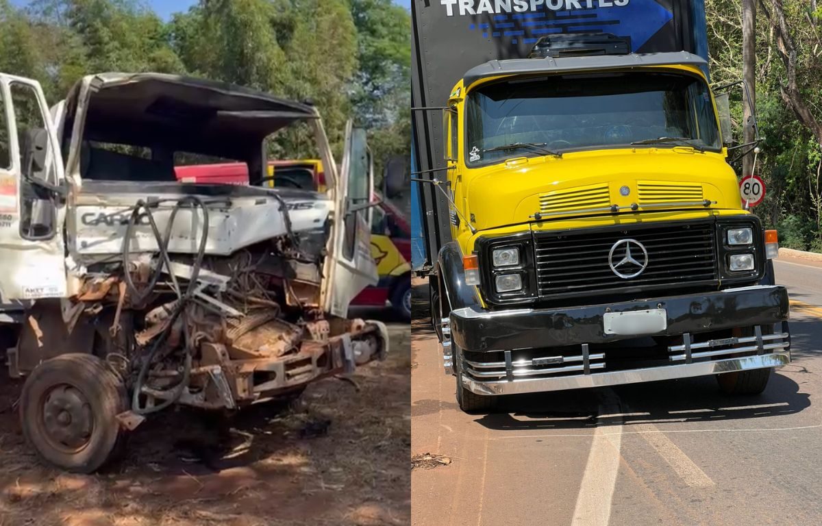 Duas pessoas ficam feridas após acidente envolvendo caminhões, entre Nerópolis e Anápolis