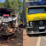 Duas pessoas ficam feridas após acidente envolvendo caminhões, entre Nerópolis e Anápolis