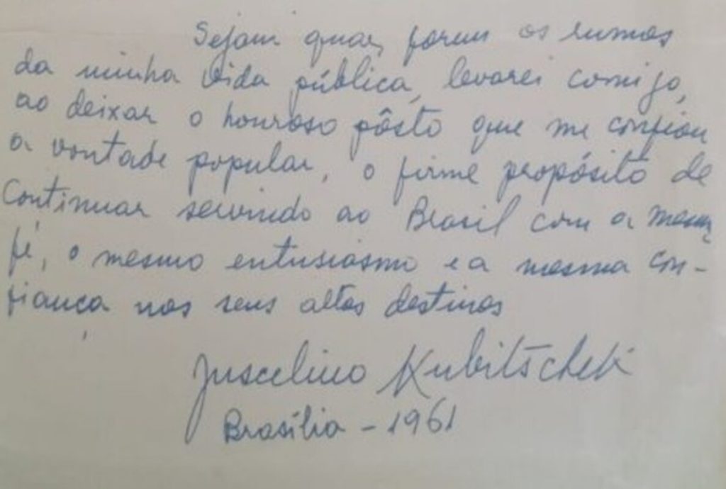 Tesouro descoberto: estagiária encontra carta de JK escondida em livro de museu e mostra o que ele escreveu