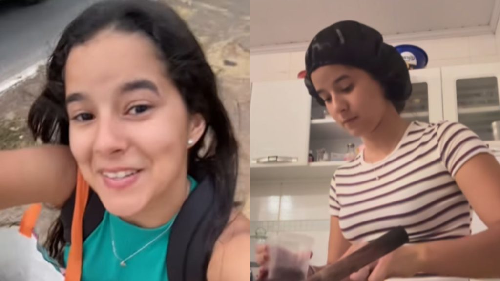 Letícia Lima, apelidada de Leleca, logo conquistou a internet com a rotina de produção dos bolos no pote. (Foto: Reprodução/Instagram)