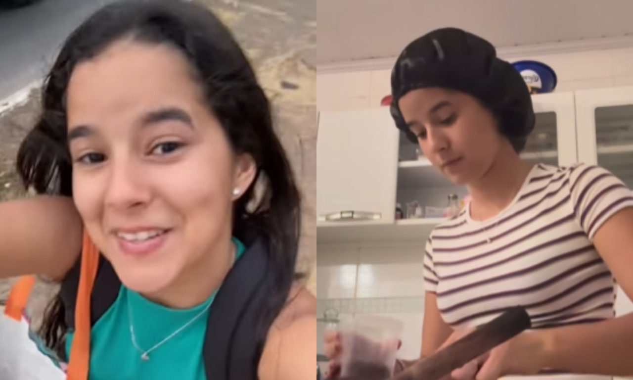 Letícia Lima, apelidada de Leleca, logo conquistou a internet com a rotina de produção dos bolos no pote. (Foto: Reprodução/Instagram)