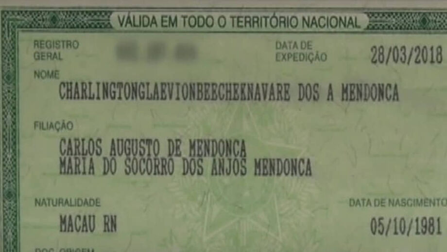 Cartório aceita o maior nome de uma pessoa já registrada no Brasil; veja o significado
