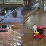 Marginal Botafogo, que sofre com constantes alagamentos, terá cancelas automáticas para fechamento em temporais. (Foto: Reprodução/TV Anhanguera)