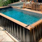 Piscina de container bem mais barata que a tradicional vira tendência para enfrentar o calor
