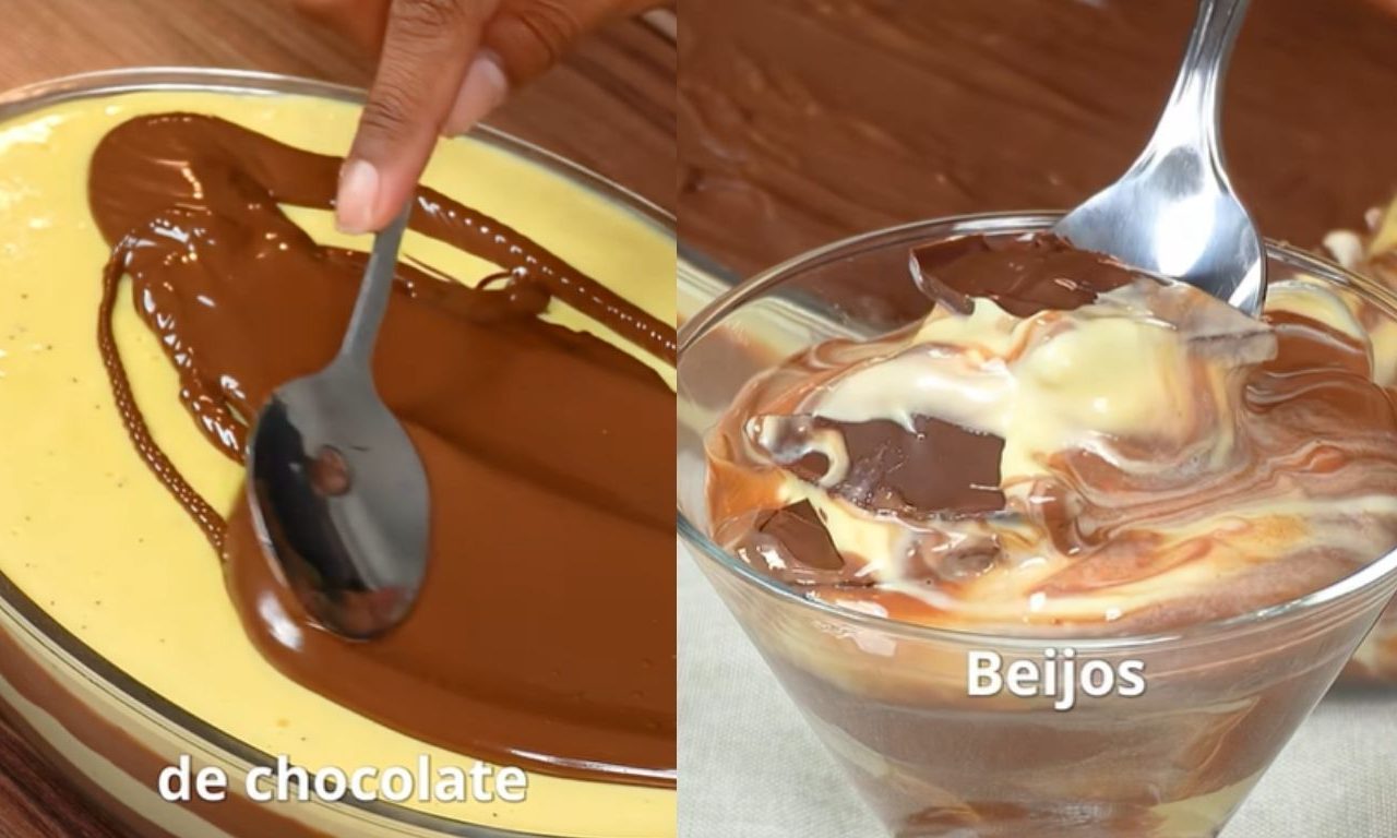Mousse de maracujá trufado que é uma das melhores sobremesas e fácil de fazer