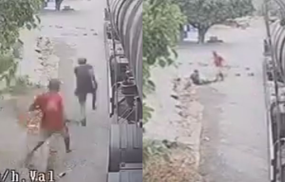 Câmera registrou momento em que homem é morto a facadas em plena luz do dia em Goiânia