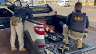 PRF prende motorista na BR-153 após descobrir o que ele escondia em caminhonete