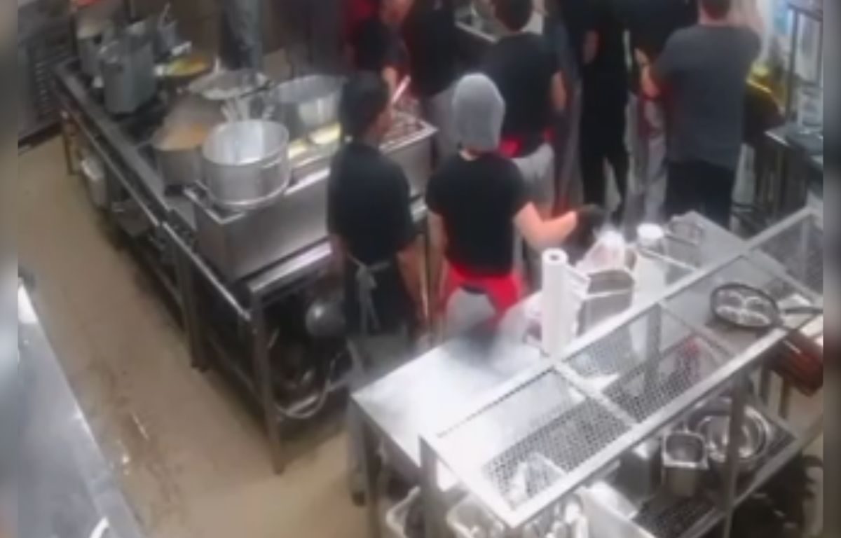 Câmera flagra briga com faca dentro de cozinha de badalado gastrobar de Goiânia