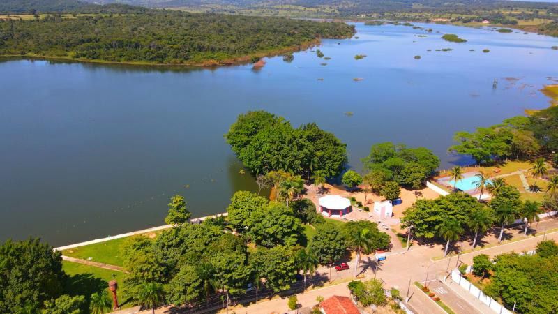 Vista aérea de Anhanguera, a menor cidade goiana. (Foto: Prefeitura de Anhanguera)