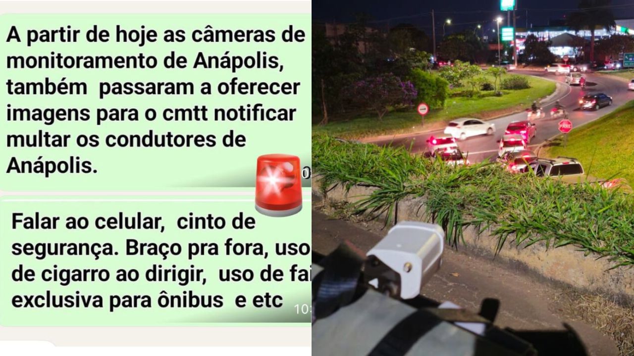 Mensagem alertando motoristas sobre fiscalização por câmeras em Anápolis viraliza e Prefeitura se posiciona