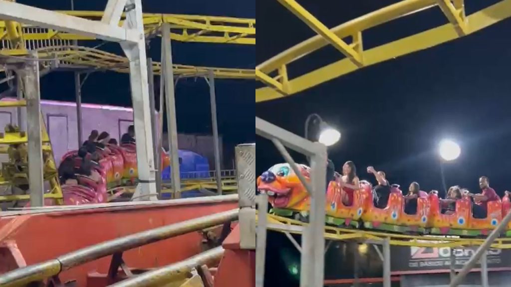 Imagem mostra acidente envolvendo brinquedo em Senador Canedo.