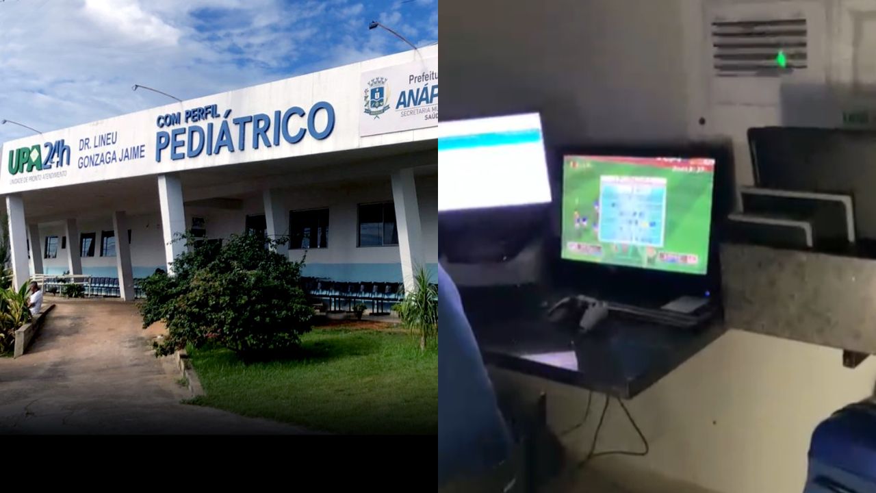 Pai de paciente denuncia servidores jogando videogame em UPA Pediátrica de Anápolis