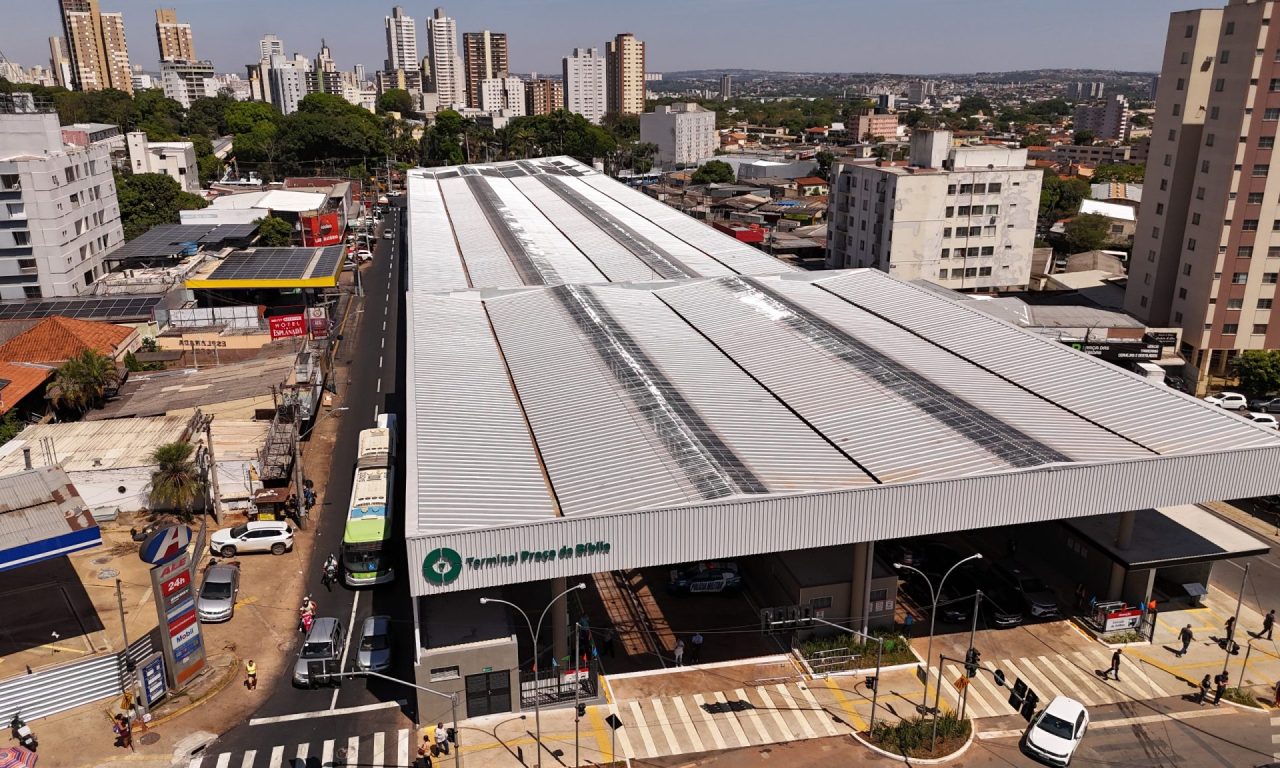 Novo Terminal Praça da Bíblia marca reestruturação do transporte coletivo em Goiânia. (Foto: Divulgação)