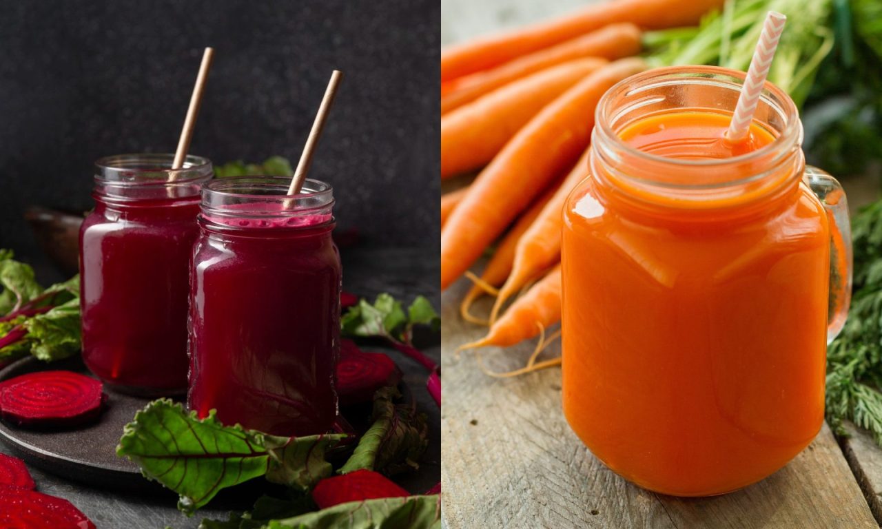 Suco de beterraba com cenoura