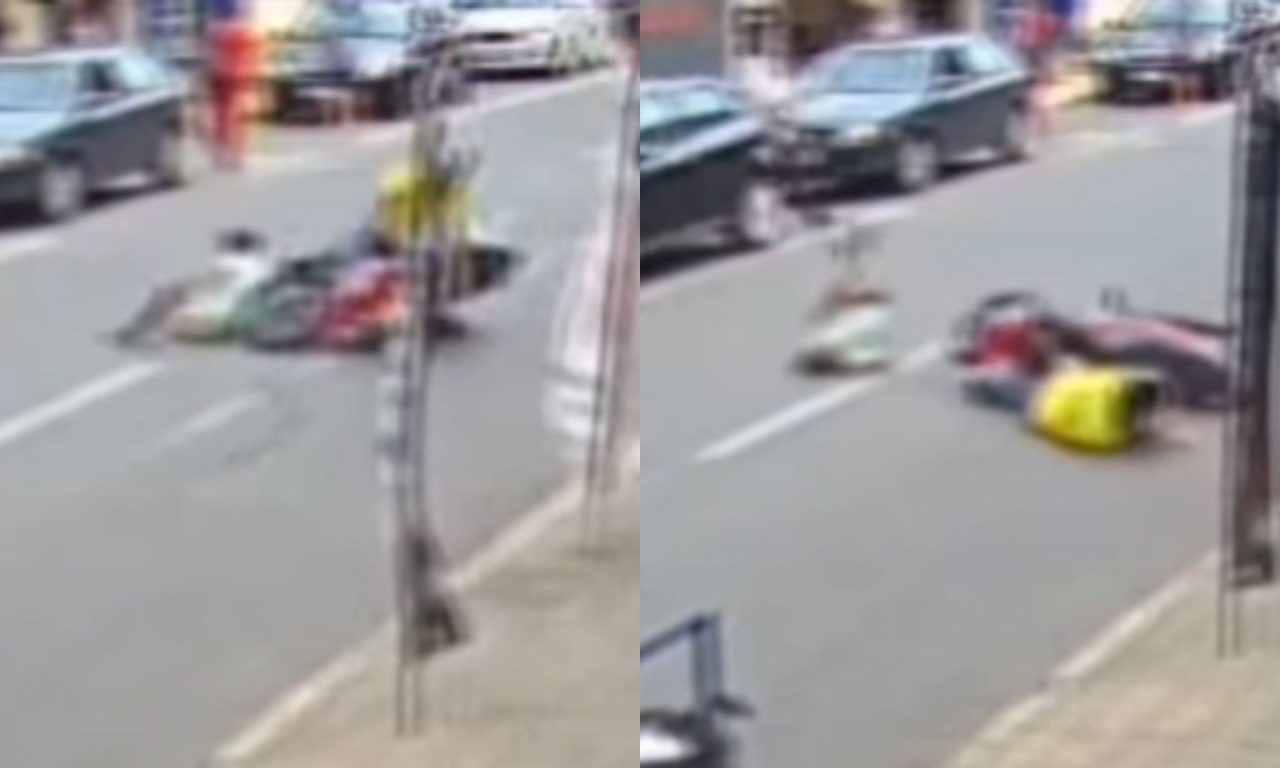 Idosa foi atropelada ao atravessar a rua correndo.