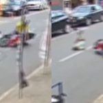 Idosa foi atropelada ao atravessar a rua correndo.
