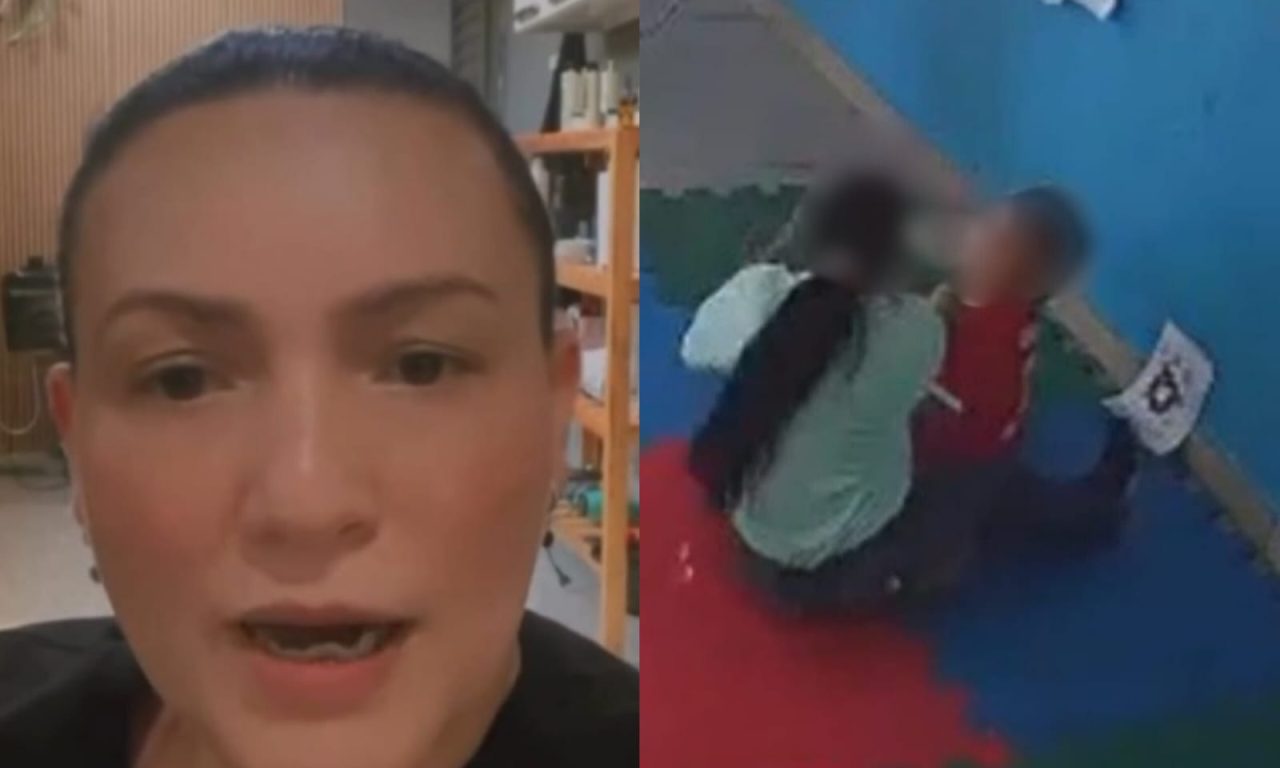 Mãe da criança se pronunciou após o episódio de agressão. (Foto: Redes Sociais) professora