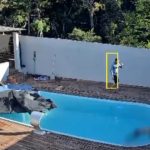 Câmera registrou momento em que mulher é encontrada sem vida em piscina de residência em Anápolis
