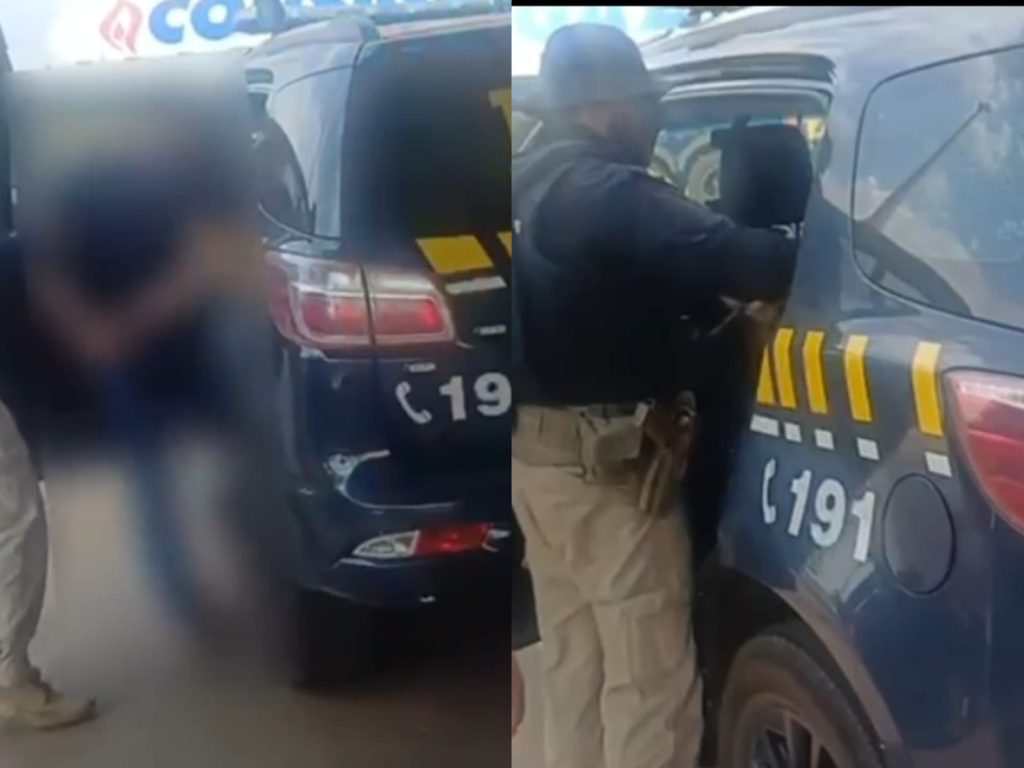 Ambos os passageiros foram retirados do ônibus e conduzidos a delegacia. (Foto: Divulgação)