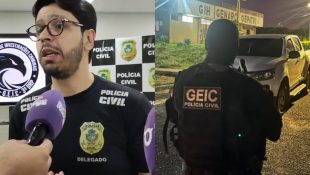 Delegado Marcos Adorno deu mais detalhes a respeito da prisão de suspeito envolvido na invasão a fazenda de Márcio Corrêa (PL). (Foto: Davi Galvão/Divulgação)