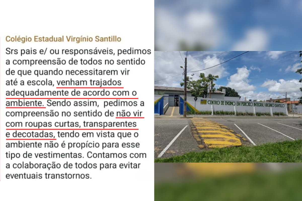 Após mãe ser barrada, colégio de Anápolis faz pedido contra “roupas curtas, transparentes e decotadas”