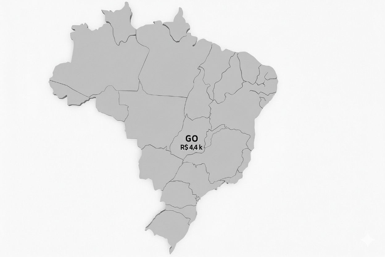 Mapa mostra quanto é preciso ganhar para estar entre os 10% mais ricos do seu estado