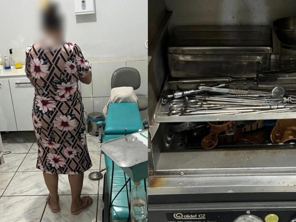 Falsa dentista foi presa em flagrante. (Foto: Divulgação/PC)