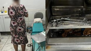 Falsa dentista foi presa em flagrante. (Foto: Divulgação/PC)