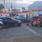 Acidente envolveu oito veículos e resultou na morte de um motorista. (Foto: Reprodução)