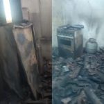 Fogo consumiu completamente casa da vítima. (Foto: Reprodução)