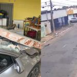 Carro invade residência após acidente de trânsito em Goiânia