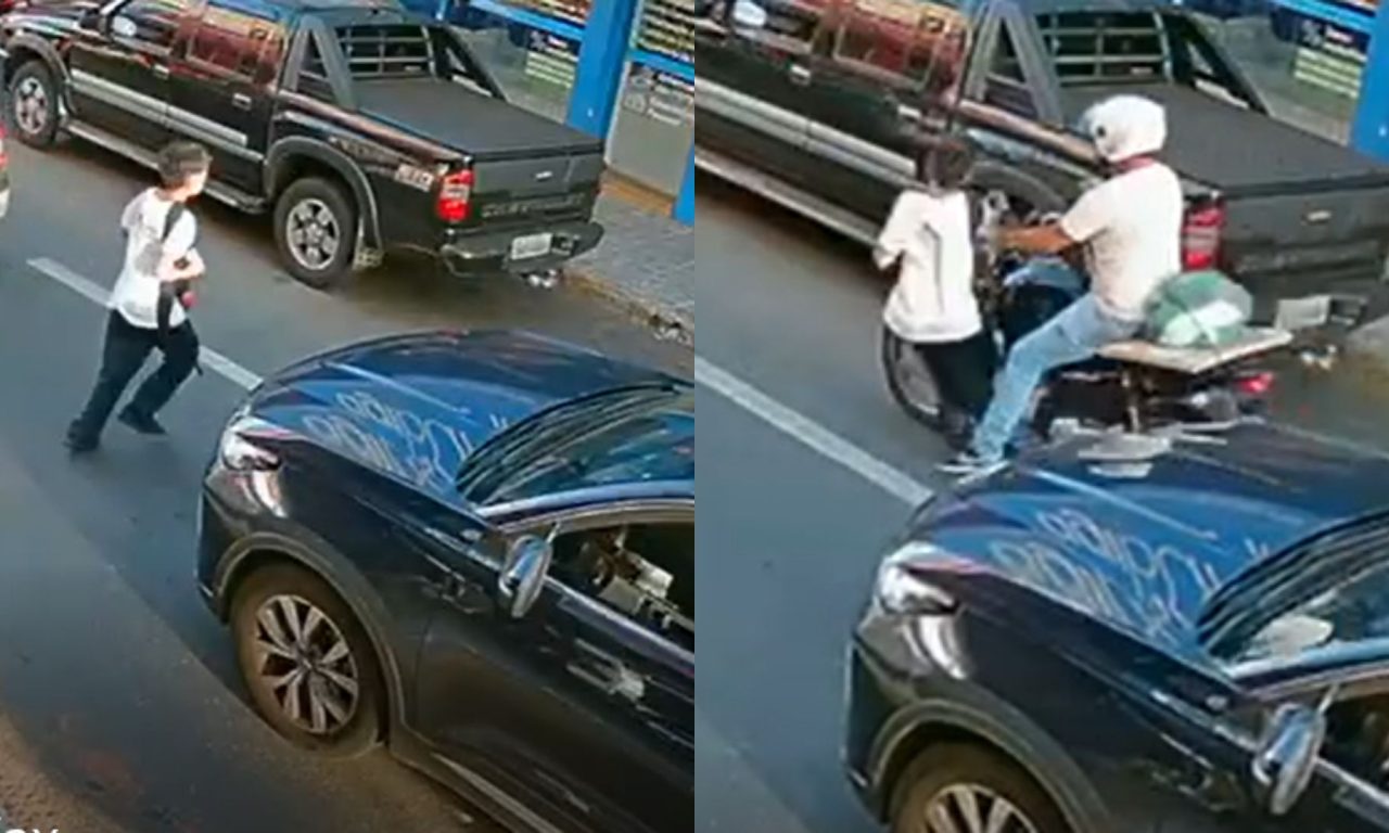 Adolescente foi atingido ao atravessar a rua correndo.