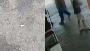 Câmeras de segurança flagraram bêbado abrindo fogo contra idoso em disk cerveja de Aparecida de Goiânia