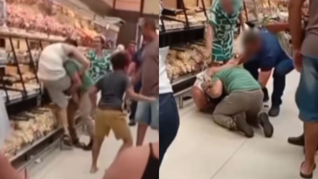 Briga aconteceu dentro de supermercado.