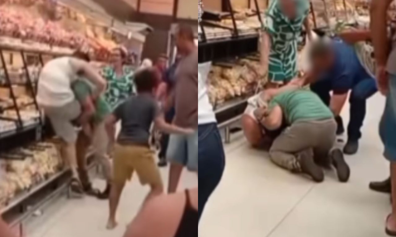 Briga aconteceu dentro de supermercado.